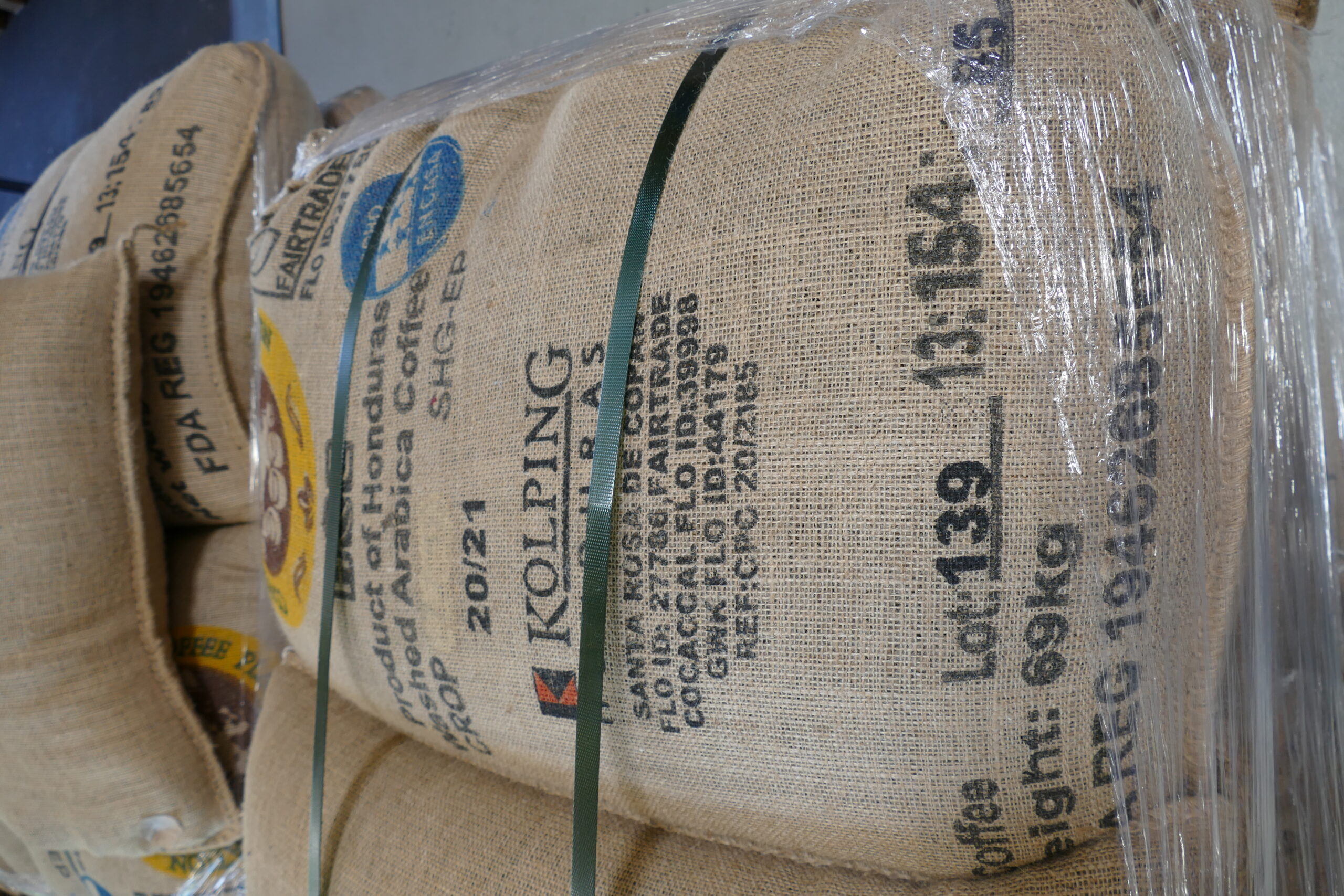 Ein aus den Kolping-Kooperativen in Honduras gelieferter Sack Kaffee.